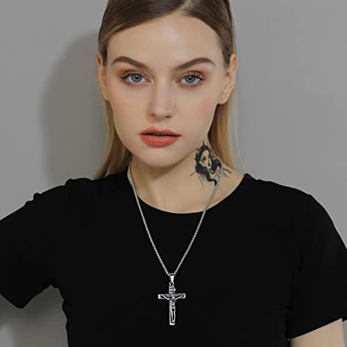 GOLDCHIC JEWELRY Urn Necklaces for Ashes, Stainless Steel Pet/Cross/Birthstone/Tree of Life Personalized Keepsake Memorial Jewelry for Women - color: Cross - 316L Stainless Steel, style: No Engraving