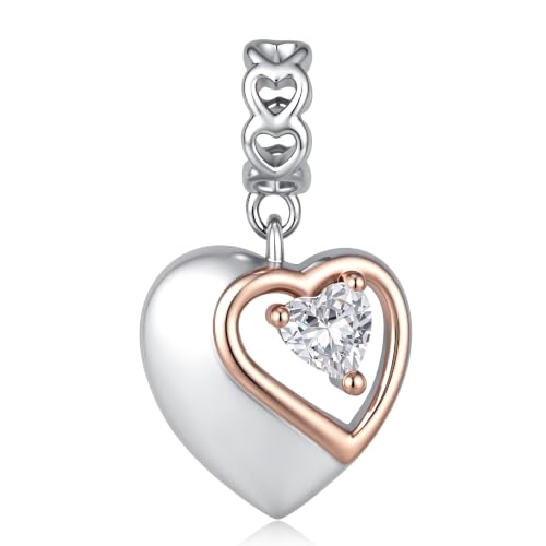 S925 Sterling Silver Urn Charm for Ashes for Women fit Pandora Bracelet and Necklace Jewelry, Memorial Keepsake Gifts Jewelry - style: heart urn charm