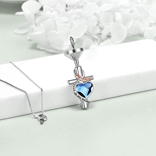 WINNICACA Silver Cremation Urn Necklaces for Ashes of Loved Ones - style: Urn Necklace for Mother