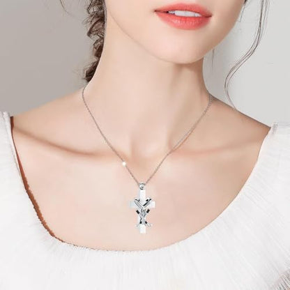 zeqingjw Cross Urn Necklace for Ashes for Men Women Stainless Steel Cremation Golf Clubs Jewelry Ashes Keepsake Memorial Pendant Ash Holder of Loved Ones - color: Customize