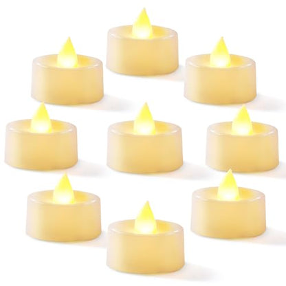 Homemory 100-Pack Flameless Tea Lights Candles Battery Operated, 200+ Hours - color: Warm White Light, White Base, size: Pack of 100
