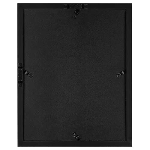 Americanflat 8x10 Shadow Box Frame with Shatter-Resistant Glass - Silhouette Collection - Large Shadow Box Display Case for Tabletop and Wall Display - Black with Soft Felt Back | Shatter-resistant glass, 1.5 inch interior depth, hangs vertical or horizon