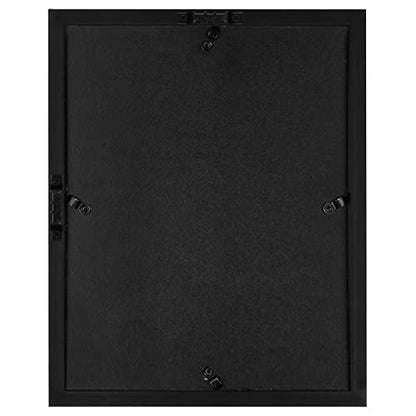 Americanflat 8x10 Shadow Box Frame with Shatter-Resistant Glass - Silhouette Collection - Large Shadow Box Display Case for Tabletop and Wall Display - Black with Soft Felt Back | Shatter-resistant glass, 1.5 inch interior depth, hangs vertical or horizon