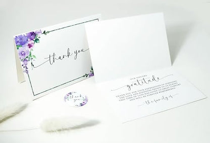Funeral Thank You Cards with Envelopes Message Inside | 4×6 Inches 48 Pack, Sympathy Thank You Cards for Funeral Bereavement