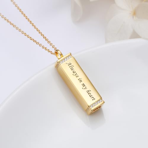 S925 Sterling Silver Urn Ashes Keepsake Cremation Memorial Necklace Jewelry - style: Tree of Life Bar