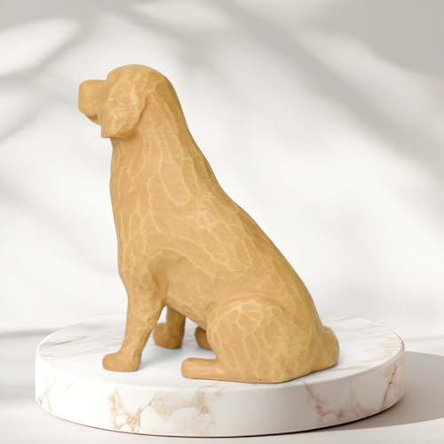 Lnrkai Golden Retriever Statue Gifts, Dog Memorial Gifts, Golden Retriever Decor for Bookshelf, Fireplace, Bedside Table - style: Golden retriever