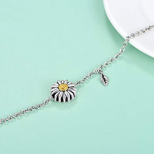 Butterfly/Sunflower/Red Cardinal/Hummingbird Cremation Jewelry 925 Sterling Silver Urn Bracelet Ashes Keepsake Hair Memorial Always in My Heart Locket for Women Mom - style: Sunflower