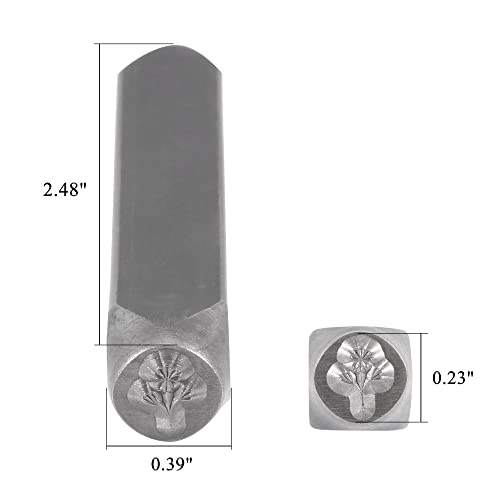Yoption Wildflower Metal Punch Stamp Stamping Tool 6mm for Stamping/Punching Metal, Jewelry, Clay, Leather, Wood - size: Wildflower (6mm)