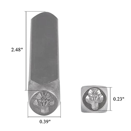 Yoption Wildflower Metal Punch Stamp Stamping Tool 6mm for Stamping/Punching Metal, Jewelry, Clay, Leather, Wood - size: Wildflower (6mm)