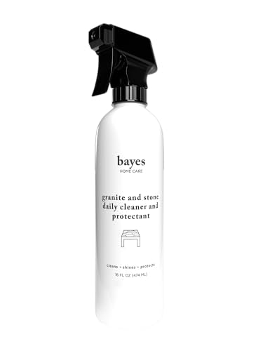 Bayes Granite and Stone Daily Cleaner and Protectant - Cleans, Shines, and Protects - For Granite, Quartz, Marble, Tile, Stone Surfaces - 16 oz - size: 16 Fl Oz (Pack of 1)