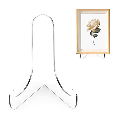 Boloyo 60-Degree Angle Acrylic Plate Display Stand , 3 Inch 2PC Clear Acrylic Display Holder Easel Base for Home Office Kitchen School Art Display - color: 60-Degree Angle, size: 3 inch(2PC)