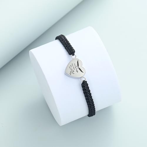 Imrsanl Heart Cremation Bracelet for Ashes Memorial Urn Jewelry - color: Rope-Silver
