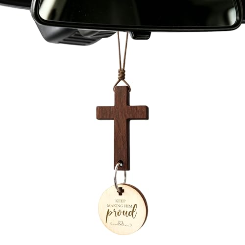 Memorial Car Hanging Ornament Sympathy Gifts for Loss of Loved One Memorial Grief Gift for Women Men Grieving Friends Remembrance Gift Keep Making Him Proud Car Rearview Mirror Accessories - style: Keep Making Him Proud