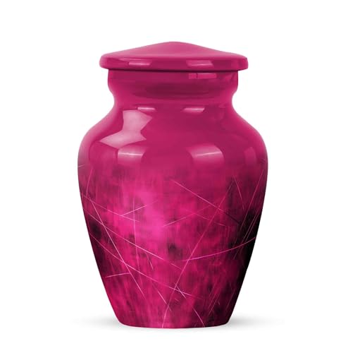 Yatskia Dark Pink Mini Keepsake Urns for Human Ashes Adult Man, Small Urn for Ashes for Women, (Classic Pack of 1, 3 Inch) - color: #2 Pink, size: 3 Inch Pack of 1