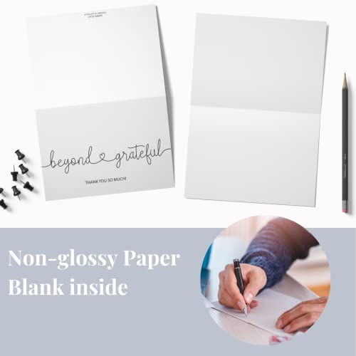Paper Play Thank You Cards with Envelopes Beyond Grateful, Bulk Pack of 20 - color: Beyond Grateful