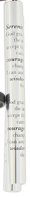 Carson 21" Serenity Prayer Sonnet Windchime - Decorative Indoor/Outdoor Garden Chime (Cross Sail)