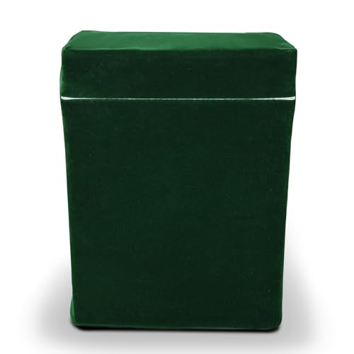 Velvet Urn Bag with TSA Approved Cremation Container | Holds Cremated Ashes of Human Adult | For Use in a Niche or Ground Burial | Fits the Crowne Burial Urn Vault (Green) - color: Green