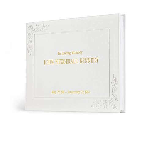 Promot Funeral Guestbook - Guestbook for Funeral Celebration (White) - color: White