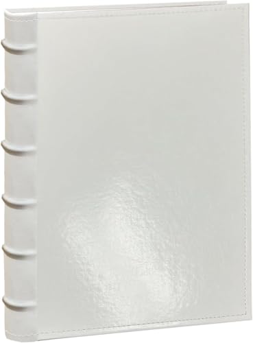 Pioneer Photo Albums Sewn Bonded Leather Cover Photo Album 300 Pockets Hold 4x6 Photos, White - size: 2 x 9.25 x 14.125 inches