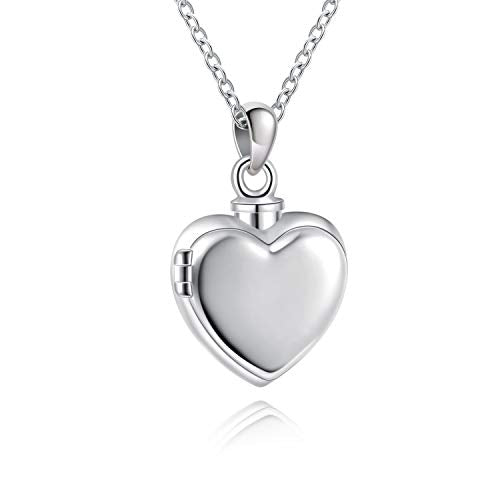 YWN Sterling Silver Infinity Urn Pendants Cremation Jewelry for Ashes Holder Memorial Keepsake Infinity Urn Necklace Cremation Ashes Jewelry for Human/Pet (Heart Urn Necklace)