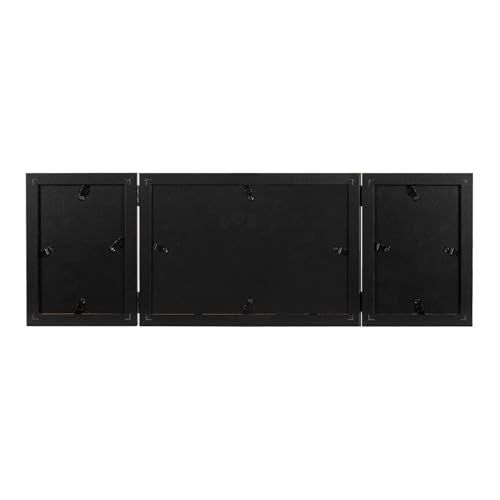 Black 3 Picture Frame Collage 4x6 5x7,Holds 3 Standard Photographs, Freestanding,Glass Front Stand Vertical on Desktop - color: Black, size: 4x6-5x7