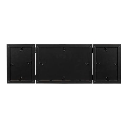 Black 3 Picture Frame Collage 4x6 5x7,Holds 3 Standard Photographs, Freestanding,Glass Front Stand Vertical on Desktop - color: Black, size: 4x6-5x7
