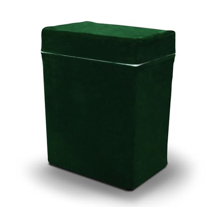 Velvet Urn Bag with TSA Approved Cremation Container | Holds Cremated Ashes of Human Adult | For Use in a Niche or Ground Burial | Fits the Crowne Burial Urn Vault (Green) - color: Green