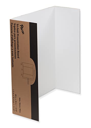 Pacon Presentation Boards, Single Wall, White, 48" x 36", 4 Count | Great for arts, crafts, displays, presentations and classroom projects - size: 48"W x 36"H