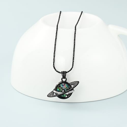 Imrsanl Saturn Urn Necklace Cremation Jewelry for Women Men - color: Customize