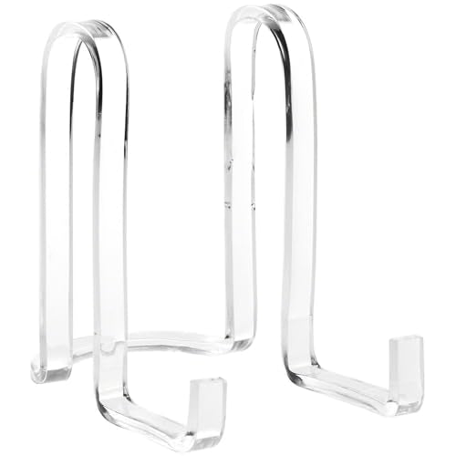 Plymor Clear Acrylic Ribbon-Style Display Easel, 6.125" H x 4" W x 6.5" D - size: 6.125" x 4" x 6.5"
