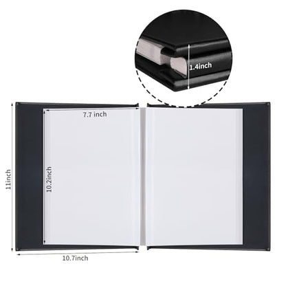 Inspirational Leather Photo Album - Magnetic Self-Stick Family Memory Book | DIY Scrapbook Holds 3x5, 4x6, 5x7, 6x8 Pictures, Motivational Scrapbook Journal for Couples, Graduation & Life Journey Gifts - color: black-always remember