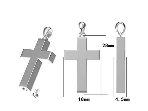 Cross Urn Necklace for ashes 925 Sterling Silver religious Cross Cremation Pendant Jewelry Faith Hope Love Gifts for Men - style: Cross Urn pendant