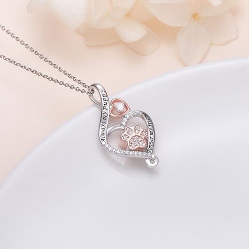925 Silver Paw Print Pet Urn Necklace Cremation Memorial Pendant Jewelry | Pet Loss Keepsake Necklace Complete With Filling Kit,Sympathy Gift For Dog Cat Owners Grief Commemoration & Pet Tribute