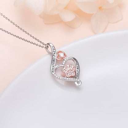 925 Silver Paw Print Pet Urn Necklace Cremation Memorial Pendant Jewelry | Pet Loss Keepsake Necklace Complete With Filling Kit,Sympathy Gift For Dog Cat Owners Grief Commemoration & Pet Tribute