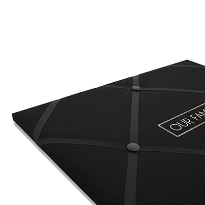 New View Gifts MEMO Family 19' X 16' French Memo & Photo Board, Black Linen Fabric, 19" X 16" X .6" - color: Black, style: Family