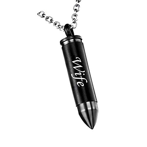 Celtic Cross Bullet Urn Necklaces for Ashes Cremation Jewelry Keepsake Memorial Pendant - style: Wife