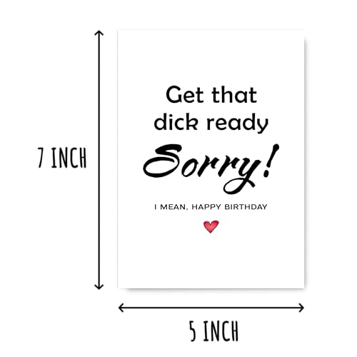 Get That Dick Ready Card - Happy Birthday Card - Naughty Birthday Card - Greeting Card - Hilarious Card - Gift For Him Her