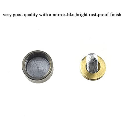 Hahiyo 10mm Diameter Mirror Screws Brushed Copper Material Solid Easy Install Brass Washer Decorative Caps Fasteners Nails Bronze 10 Pairs for Bathroom Mirrors Panels Kitchen Ceiling Arts Crafts - size: 10mm-10sets-Bronze