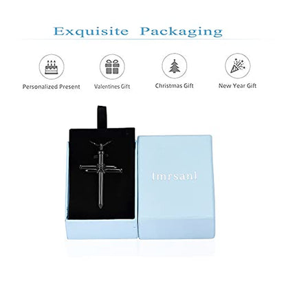 Imrsanl Cremation Jewelry Nail Cross Urn Necklace Pendant - color: Customize