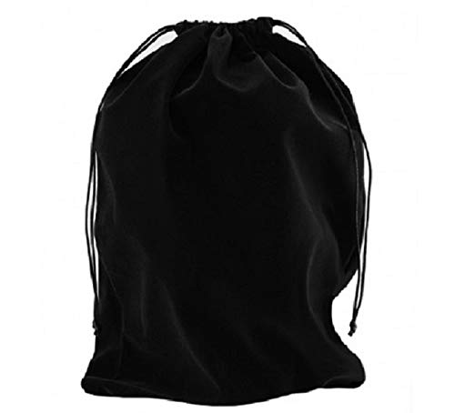 Velvet Cremation Urn Bag - Drawstring Closure - Adult Cremation Urn (Black)