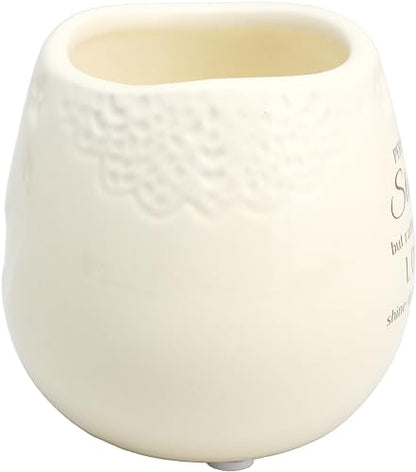 Pavilion 'in Memory, A Bit of Heaven' Ceramic Candle Gift Set - White Soy Candle and 'Light Your Way' Memorial Mother Candle