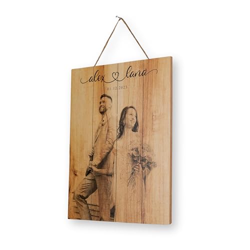 Personalized Wooden Photo Print from Your Picture Custom Photo on Wood - color: Rustic Photo Design