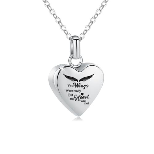 Heart Urn Necklaces for Ashes Cremation Jewelry for Women Men Human Ash Memorial Keepsake Pendant - color: 1pcs ashes necklace