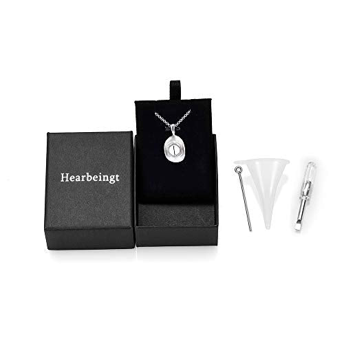 Hearbeingt Cowboy Hat Urn Necklace for Ashes Cremation Jewelry - color: Silver