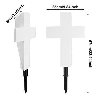 Solar Cross for Cemetery Grave, Lighted Memorial Garden Stake
