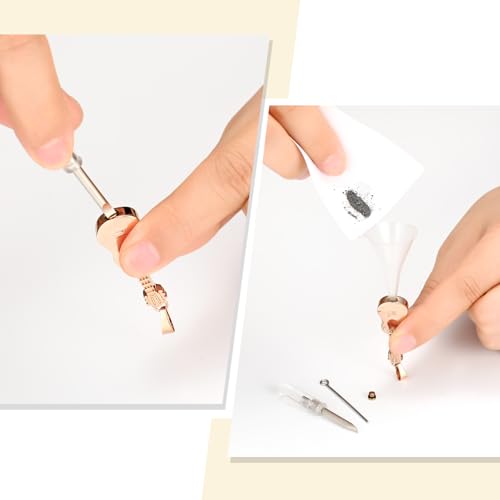 Oinsi Guitar Urn Necklace for Ashes Cremation Pendants Jewelry Ashes Holder Memorial Urn Necklace Cremation Jewelry for Human with Filling Kits - color: Rose Gold