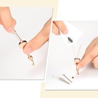 Oinsi Guitar Urn Necklace for Ashes Cremation Pendants Jewelry Ashes Holder Memorial Urn Necklace Cremation Jewelry for Human with Filling Kits - color: Rose Gold
