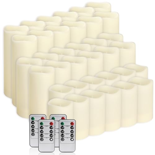 fclayvts 36-Pack LED Flameless Candles with Remote Control - Perfect for Home, Parties, and Special Occasions - Create a Magical Ambiance Effortlessly(Three Sizes) - size: 36-Pack