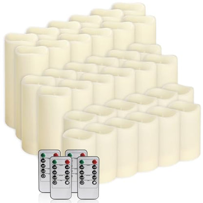 fclayvts 36-Pack LED Flameless Candles with Remote Control - Perfect for Home, Parties, and Special Occasions - Create a Magical Ambiance Effortlessly(Three Sizes) - size: 36-Pack