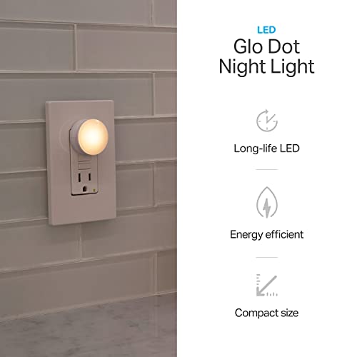 Lights by Night Plug in Night Light with Dusk to Dawn Sensor 4 Pack | Warm White, Compact, Ambient Lighting, LED Lights for Bedroom, Bathroom, Nursery, Hallway, Kitchen, 45084, 4 Pack - size: 4 Pack